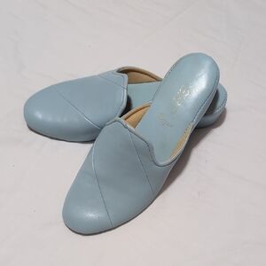 Light Blue Women's Slip-On Mules